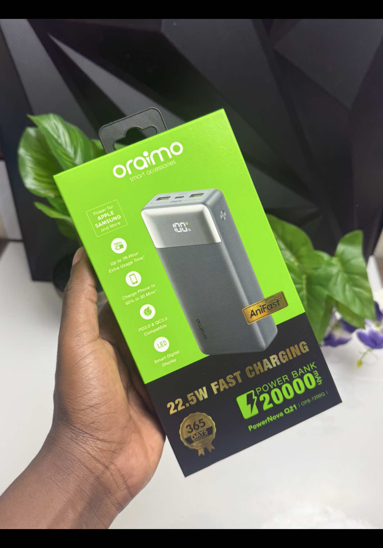 Oraimo PowerNova Q21 20000mAh 22.5W Fast Charging Powerbank Details: New tech 20000mAh Powerbank from Oraimo with impressive 22.5W fast charging speeds Features: 20000mAh capacity Type C in and out port 22.5W fast charging speed 2 extra type A ports Slimmer design Real capacity Pd 3.0 and QC 3.0 compatible Ksh 2150 To purchase you can visit us at Stanbank House, (next to Archives) 8th floor, Shop No: 805 For fast and reliable delivery, call us on 0️⃣7️⃣2️⃣0️⃣3️⃣7️⃣3️⃣4️⃣8️⃣1️⃣ We’re open  from 8:30 AM to 8:00 PM.(Mon-Sat) #kenyanstiktokers🇰🇪🇰🇪🇰🇪  #nairobitiktokers🇰🇪  #powerbank 