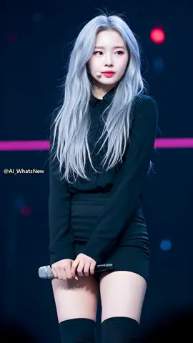 은발 여신 등장에 심장이 자동으로 쿵! 🎤✨ Slaying with that icy cool hair, serving main character vibes! ❄️💖 銀髪オーラが眩しすぎる！ステージのラスボス降臨？👑✨ #KpopFashion, #SilverHairGoals, #StagePresence, #IdolLook, #DarkAesthetic, #PerformanceOutfit