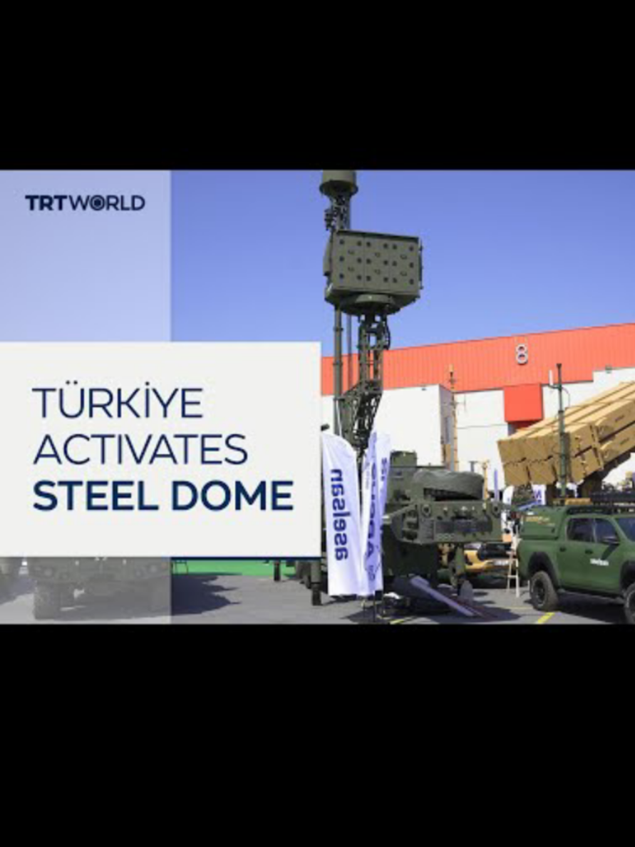 Türkiye launches Steel Dome air defence system #turkiye #irondome #steeldome #news #turkeyday 