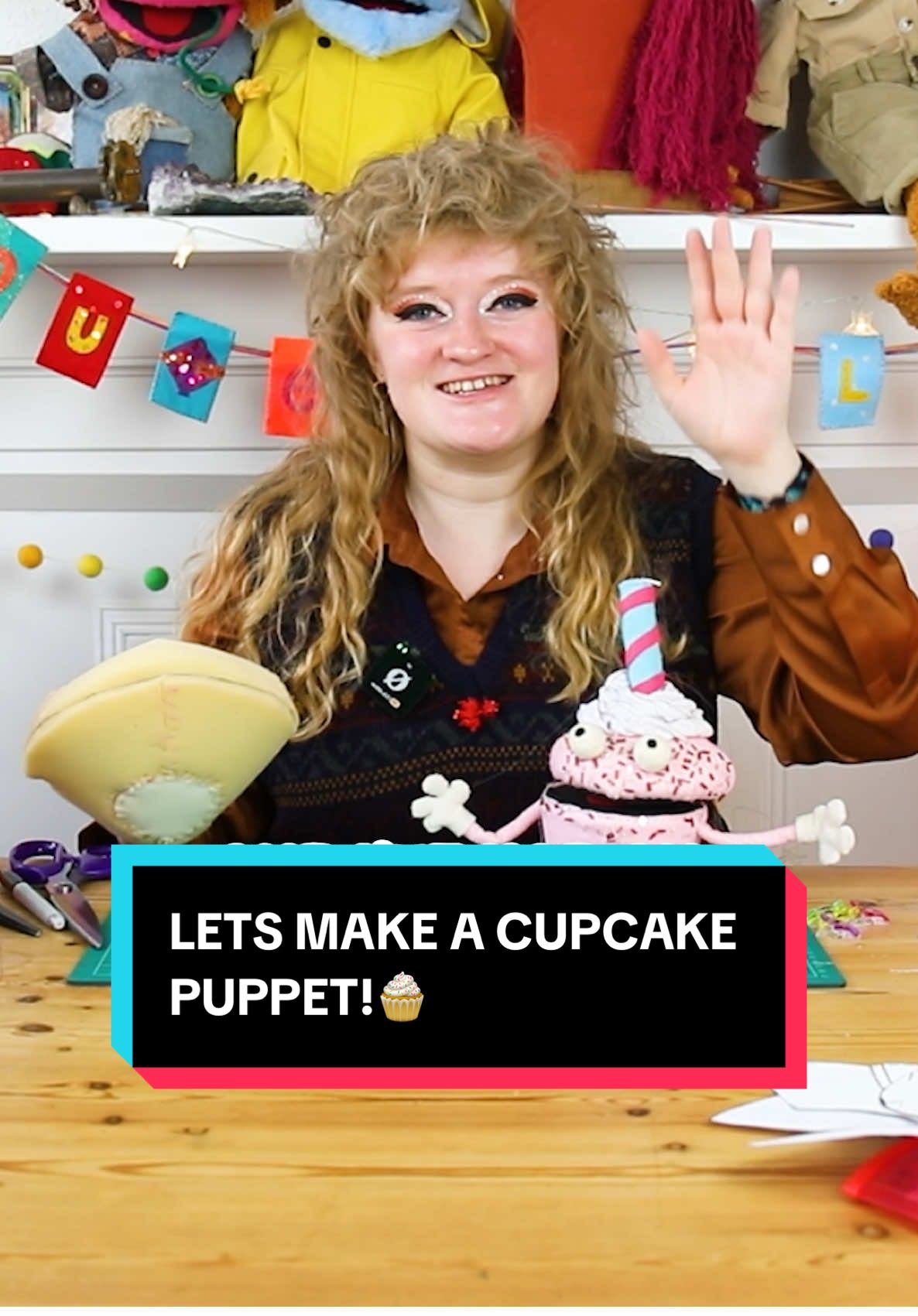Let’s make a Melon Head for our Cupcake Puppet! Link in bio now for the full episode, this week we look to adapt my first ever puppet Clive into a hand Puppet by making a Melon Head! follow along to see how we get on making Clive the Cupcake Puppet! #cupcakepuppet #puppetmaker #puppet #puppetcontent #fyp 