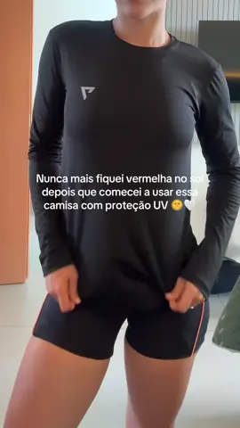 Material perfeitooo e super fresquinho! Deixei o link no vídeo  #canoagem #esporte #academia #conforto #fresco Camisa manga longa proteção UV custo benefício no TikTok Shop 