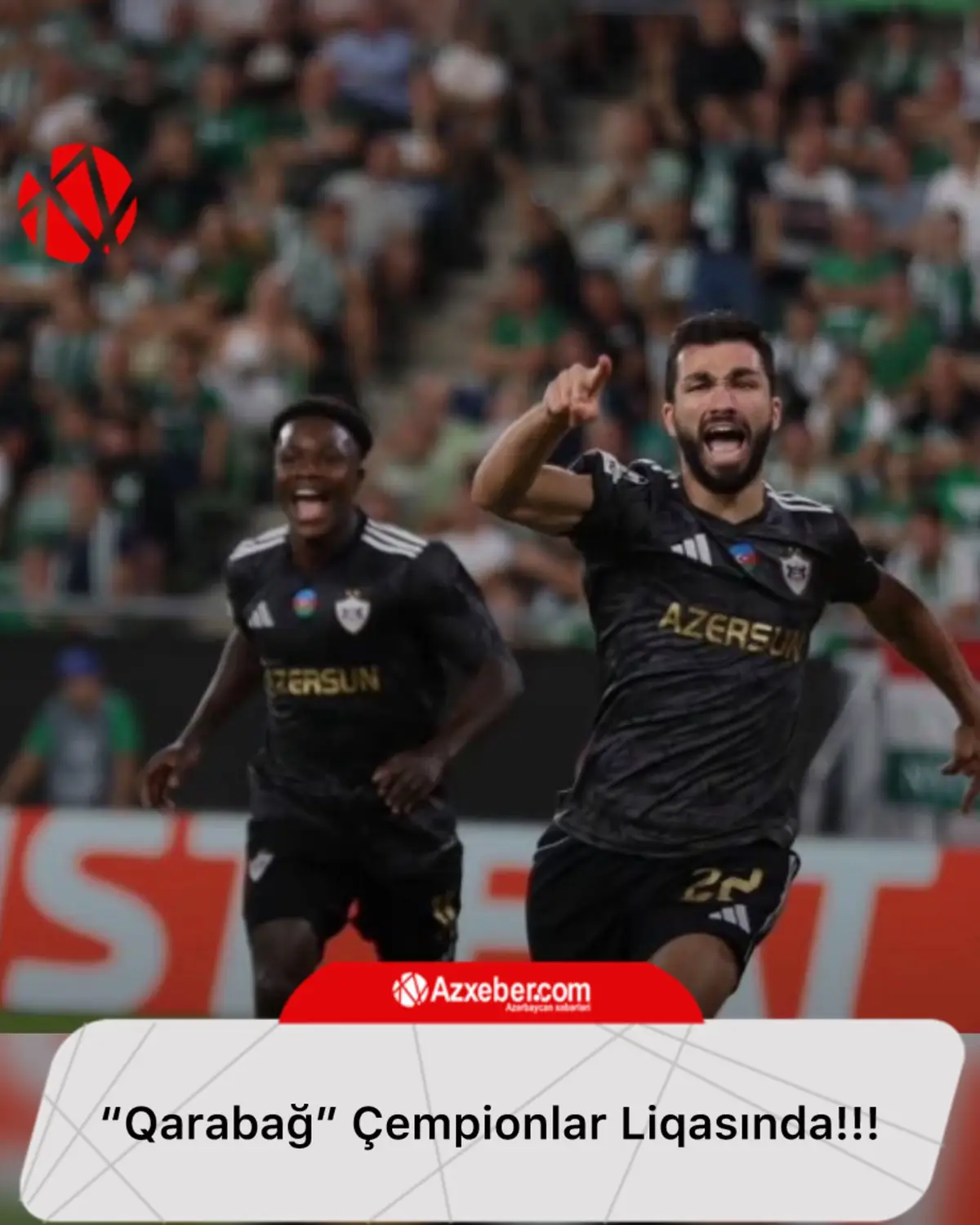 “Qarabağ” 8 il sonra Çempionlar Liqasında!  2 oyunun cəmində macarları 5-4 hesabı ilə məğlub edən ağdamlılar liqa mərhələsinə vəsiqə qazandı.  Bakıya Avropa nəhəngləri gələcək!