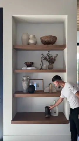 Little by little, this place is starting to feel like home. How are the shelves looking so far? 👀 #shelves #shelfdecor #homedecor #singledad