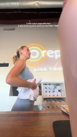 IM SO DEAD his first time doing hot yoga almost killed him LOL #corepoweryoga 