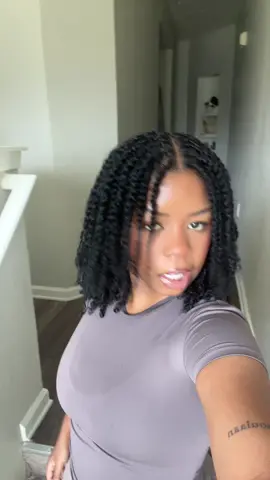 Put leave in in your hair right after washing (this is the only product I used other than mousse). Blow dry— not bone straight, just to get it dry and poofy. Twist LOOSLY. Use mousse only on the ends, twist around your finger. I’ll make a tutorial next time ❤️ #minitwists #minitwistsonnaturalhair #minitwist #naturalhair #blackgirltiktok 