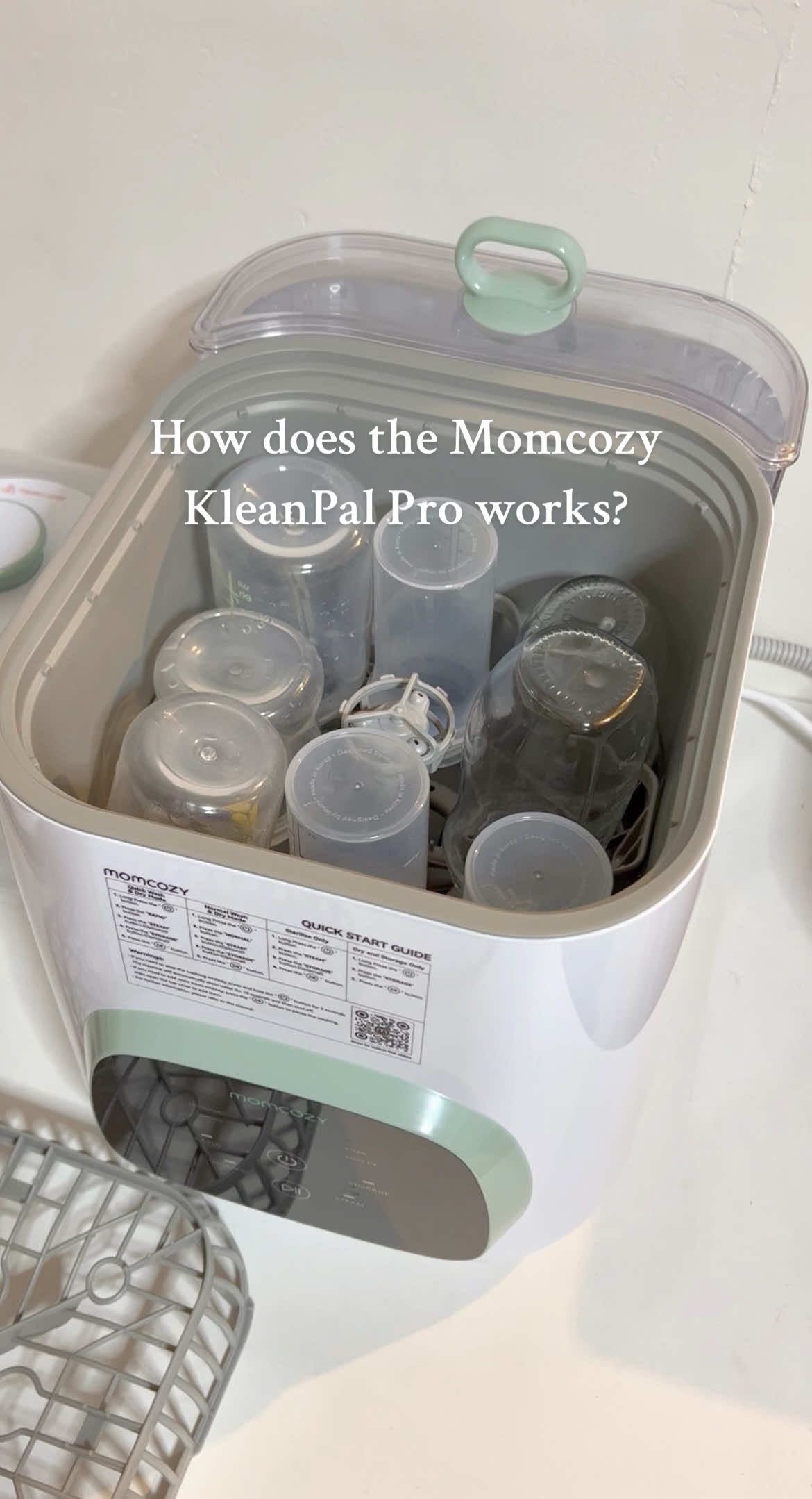 This is how the Momcozy KleanPal Pro bottle washer works. This is a complete cycle. 19 mins for rapid wash, and 29 mins for normal wash. Then 60 mins for drying. 72hrs for storage. It fits up to 8 feeding bottles, narrow or wide neck. For the breast pump parts, it depends. ☺️ @Momcozy-PH #momcozybottlewasher #momcozy #honestreview #MomsofTikTok 