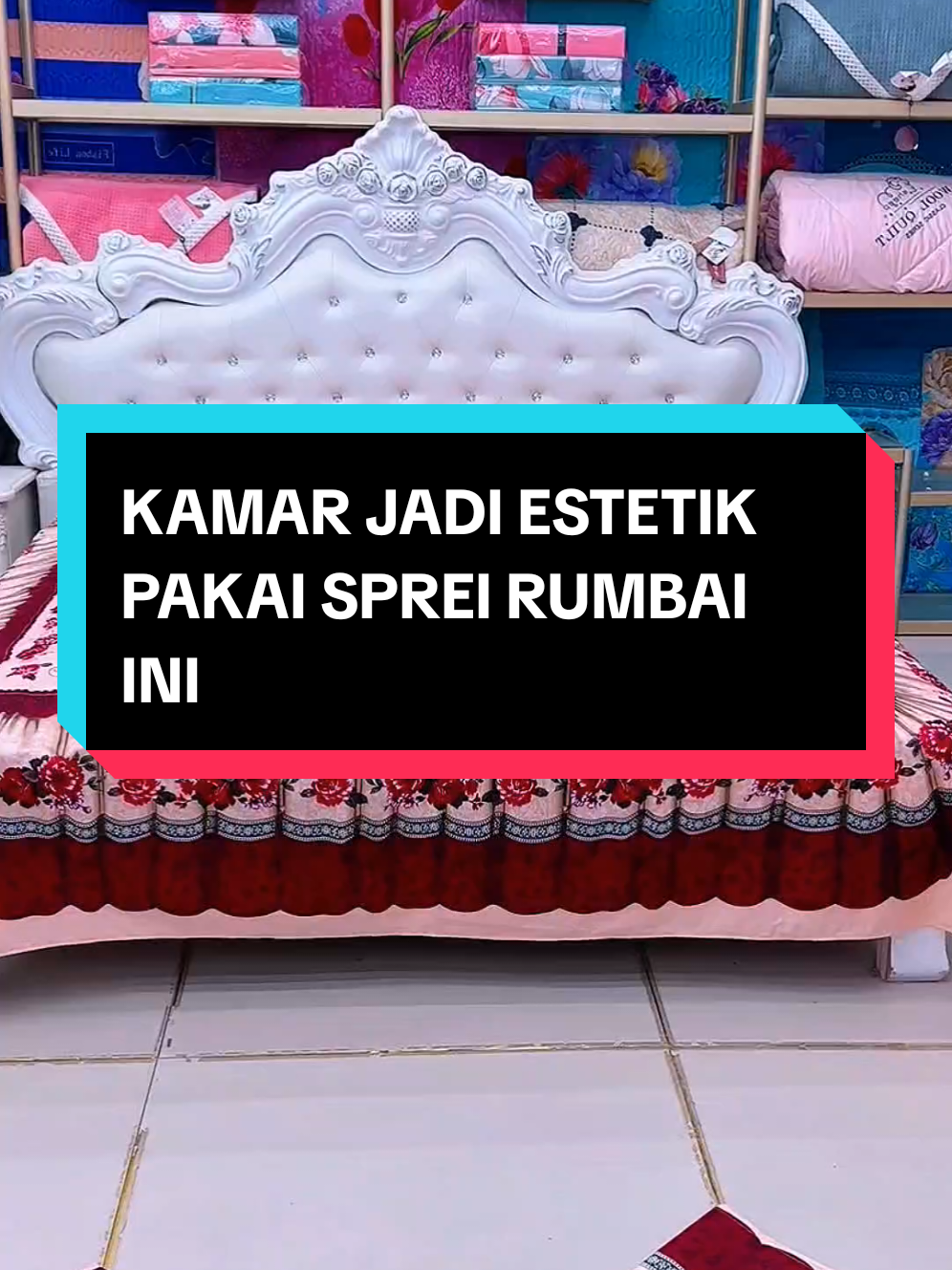 Kamar tidur jadi estetik pakai sprei rumbai ini,KEREN BANGET!. #sprei #spreirumbai #spreirumbai180x200 #spreiestetik #spreicantik 