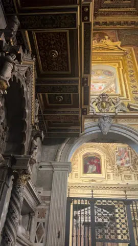 Exploring Trastevere, Rome and stumbling into a beautiful Italian church #art #architecture #renaissance #mustsee #traveltiktok 