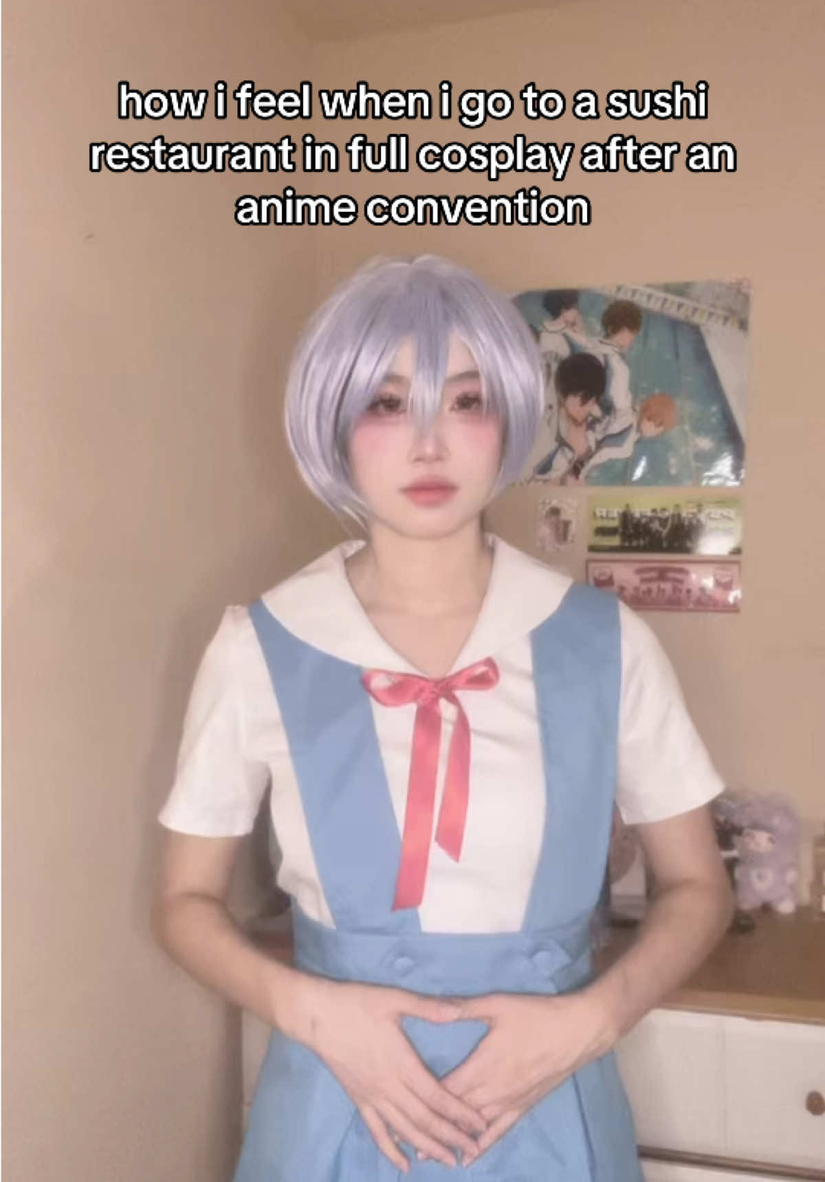 😔😔sorry but sushi after a con is just an elite combo…. #anime #manga #cosplay #animeconvention #animememes 