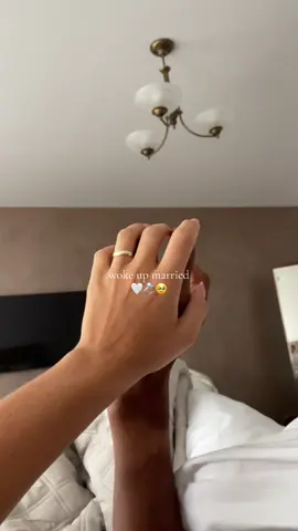 the morning after the wedding day 🥹🤍💍  #weddingday #weddingvibes #marriedcouple #loveintheair 