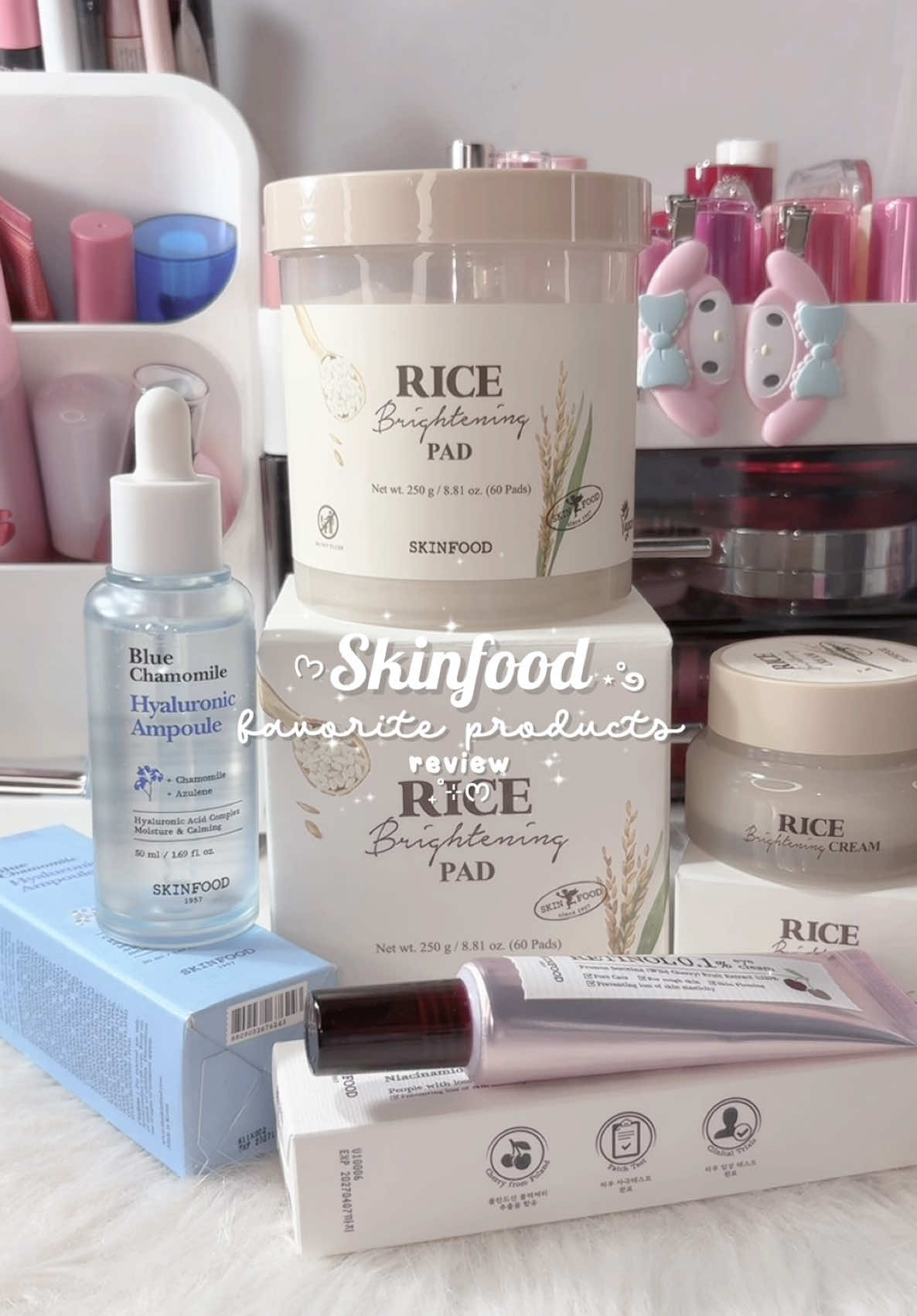 loveee these products from @skinfood_global 🍚💧 available on @YesStyle use my code BEAUTY118 to save 💸 #skinfood #kbeauty #skincare #koreanskincare #glassskin  