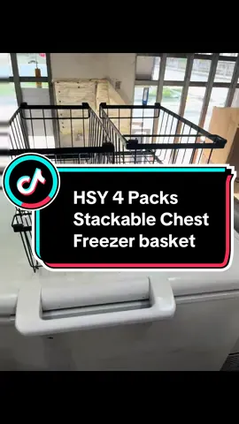 HSY 4 Packs Stackable Chest Freezer basket#chestfreezerbasketorganizer #freezerorganizer #chestfreezer 