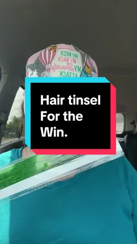 I literally love this for school spirit!! Super affordable & fun!! #hairtok #hairtinsel #hairtutorial #schoolspirit #tinsel 