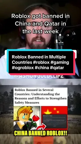 Roblox Banned in Multiple Countries #roblox #gaming #ogroblox #china #qatar 