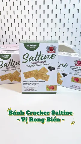 Bánh cracker dinh dưỡng cho team mê rong biển mà vẫn healthy nè 😝 #tikmart #banhcrackersaltine #anvat #healthy #xuhuong 