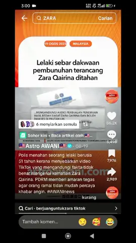 #JUSTICEFORZARA  #kisswah_penyuarasuararakyat  #justiceforrakyat 