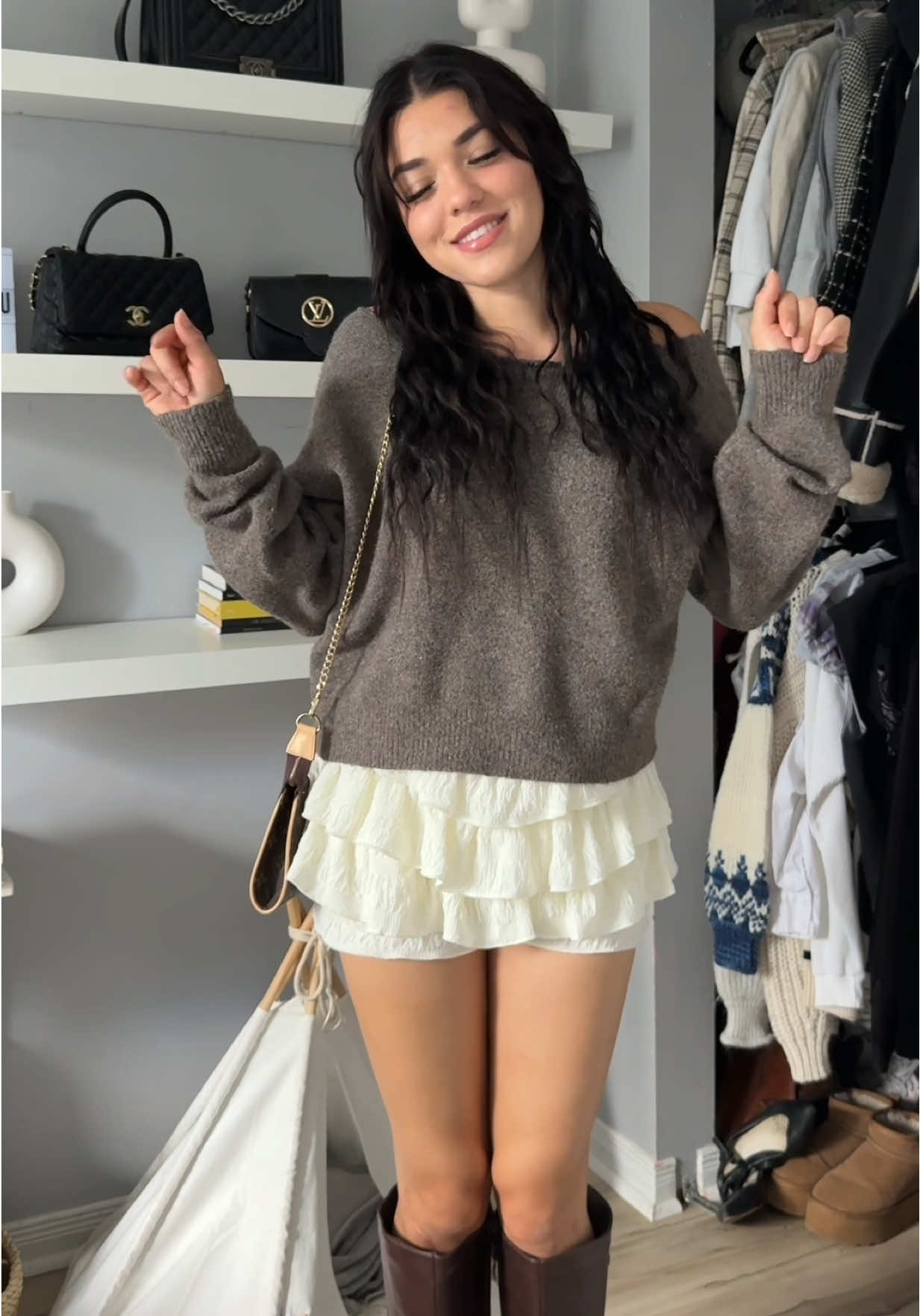 pre fall is in full swing 🧸🍂 get dressed w/ me #OOTD #fallfashion #grwm #getdressedwithme 