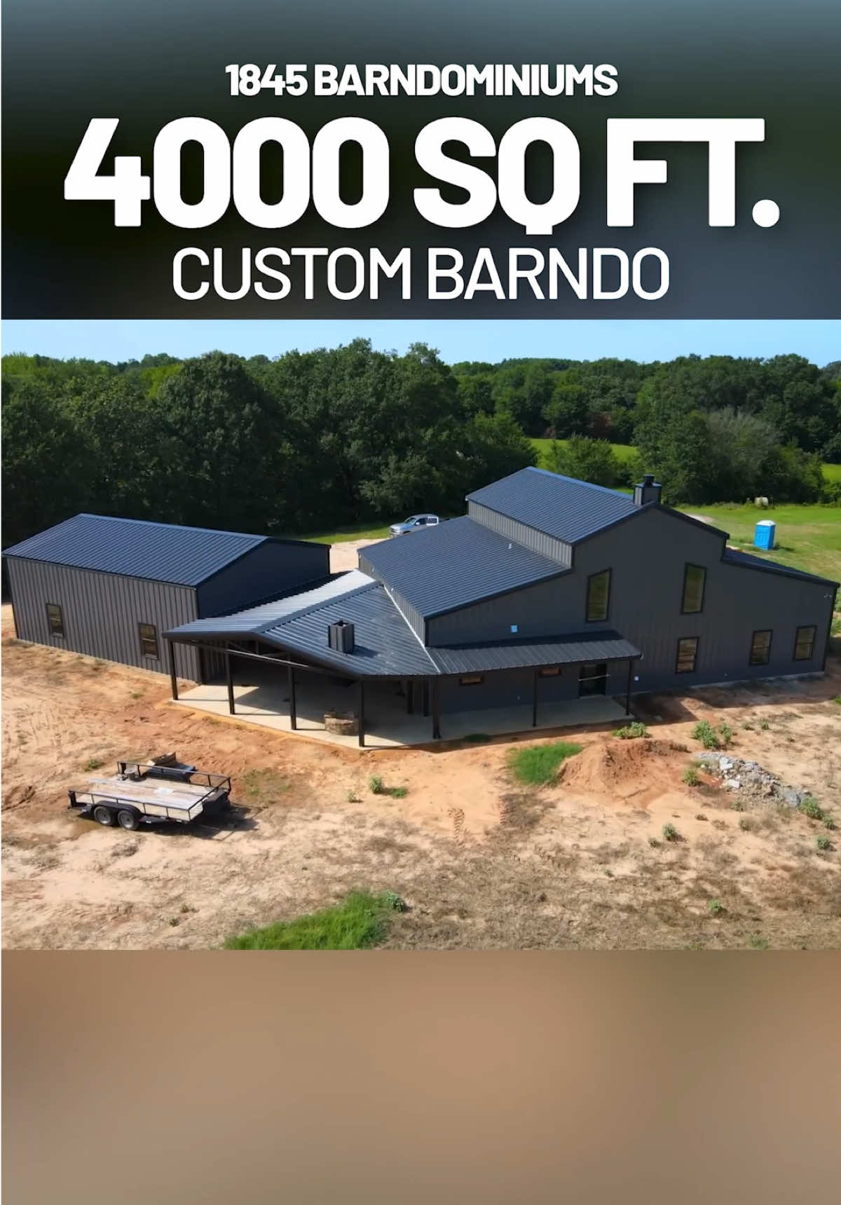 🏡 Welcome to the Rockin’ H Ranch Barndominium — 4,000 sq ft combined living + shop space built by 1845 Barndominiums. ✨ 3 bedrooms • 3 baths • classic ranch style meets barndo living. Would you take this over a traditional home? Comment below👇 