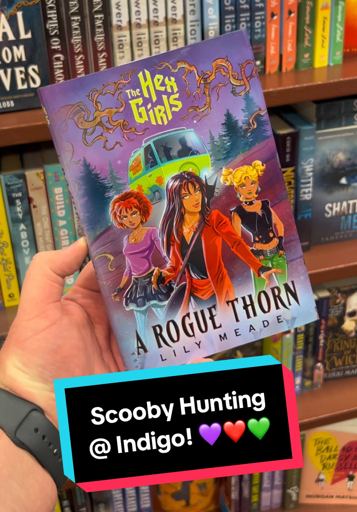 Replying to @Lily Meade Let’s Go Scooby Hunting @IndigoBrampton !! 💜❤️💚 The Hex Girls: A Rogue Thorn - Written by @Lily Meade IS AVAILABLE NOW!! 💜❤️💚 Everything’s chill in Coolsville… until the Hex Girls move to town. Can Scooby-Doo and the Mystery Inc. gang solve the mystery surrounding the goth rockers before someone gets hurt? Find out in this dark, mysterious, and exciting take on the beloved Scooby-Doo cartoon! 💜❤️💚 #scoobydoo #collection #scoobyhunting #book #thehexgirls 