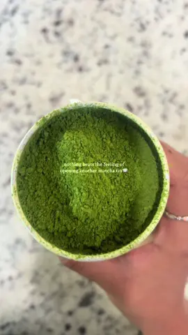 nothing beats the feeling of opening another matcha tin 🍵 #matcha 