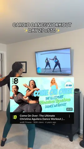 Day 27✅ My energy was low today, but 8 still dance! 💃🏽 It’s all about consistency 😌 #CardioDanceChallenge #Day27 #and8fitness #30DayChallenge #FitnessJourney