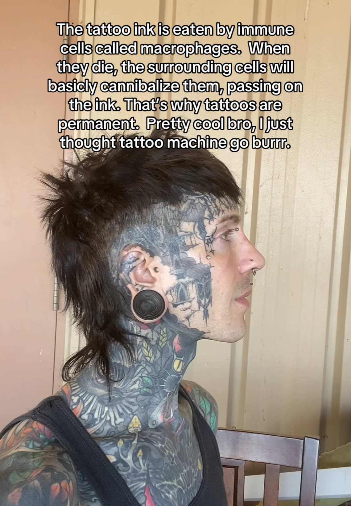 All I know is tattoos don’t come off in the shower pretty much basicly… #tattoo #tattootok #facetattoo