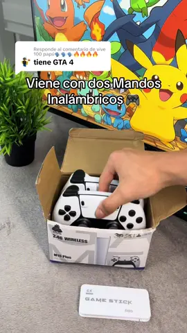 Respuesta a @vive 100 papú🗣️🗣️🗣️🔥🔥🔥🔥 GTA DISPONIBLE!#consola#retroconsola#retrojuegos #consoleretro4k #juegosclasicos #stickgame  Esta retro consola con juegos clasicos va hacer revivir tu infancia de cuando eras pequeño jugando a la play.