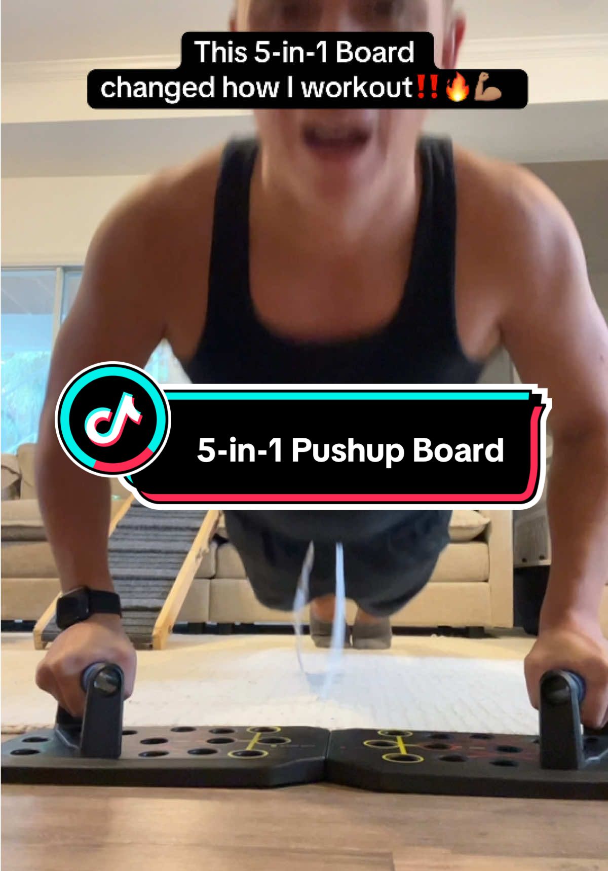 This push-up board is a MUST #athomeworkout #pushups #pushupchallenge #pushupboard #100pushupschallenge 