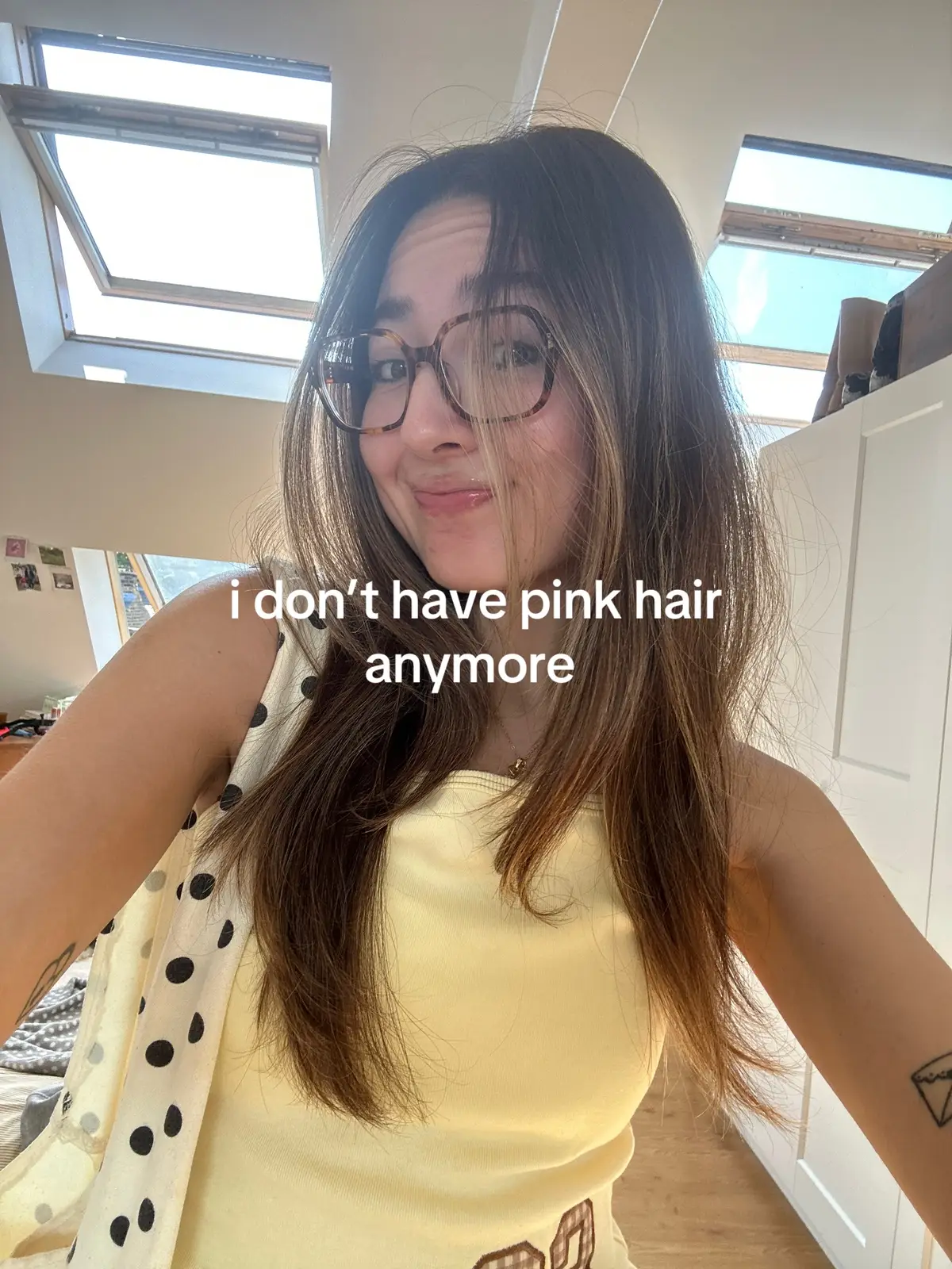 thinking about my very brief pink hair era (it faded so quickly :’( ) #pinkhair #pinkhairdontcare #coloredhair #highlights 