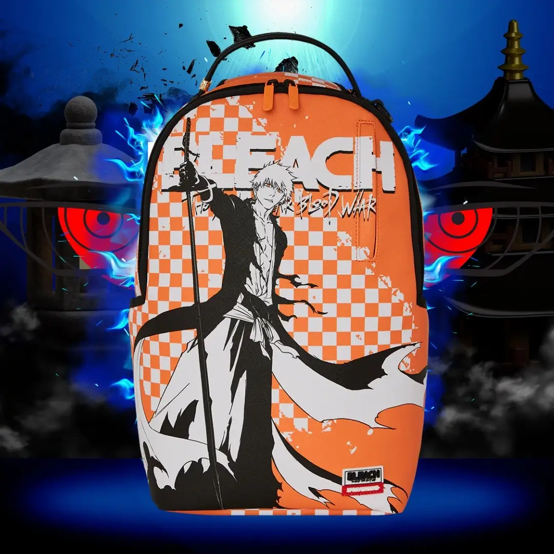 Rock the BLEACH: THOUSAND-YEAR BLOOD WAR ICHIGO CHECKER DLXV BACKPACK like a true Soul Reaper ⚡🖤 #BleachAnime #IchigoKurosaki #AnimeBackpack #OtakuStyle #AnimeMerch      