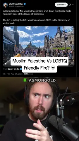 Muslim Palestine Vs LGBTQ Friendly Fire? 💀 #asmongold #asmon #zackrawrr #asmongoldclips #asmongoldclip #twitch #livestream #fyp