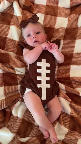 The cutest football onesie 😍🏈 #football #footballseason #footballonesie #babyfallfashion 