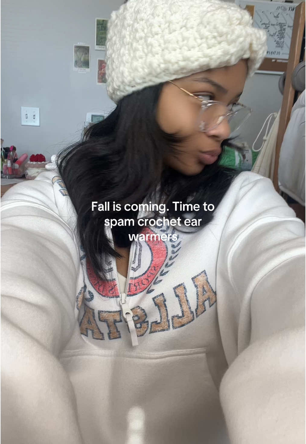 Gotta have one for every outfit #crochet #fallfashion #crochetersoftiktok #viraltiktok #relatable #trending #crochetearwarmer #fallcrafts #fypシ゚viral 