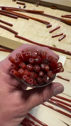 Sneak peek of a new process here in the studio: pulling cane from a vitrigraph kiln! I may have drilled a hole through my small kiln…  #glassandstone #fineart #art #glassart #process