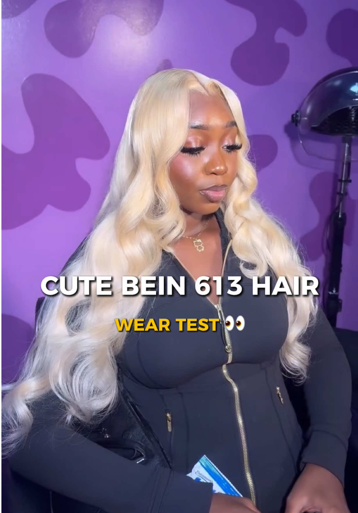 6 hour wear test in Florida humidity 🌴✨ curls lasted ALL day + lace laid = bomb quality 💅🏾 30” for $112 🤯 @Cute Bein Hair Shop #613wig #blondewig #wiginstall #fyp#613 