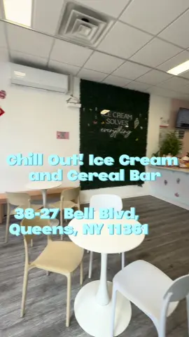 Chill Out! Ice Cream and Cereal Bar 38-27 Bell Blvd, Queens, NY 11361 #RODNYC #NYC #NY #citylife #fypp #explore #dateideas #fun #explore #fyp #nycexplore #explorenyc #nycthingstodo #fyp #tiktok #creator #tiktokcreator #savetiktok #instagram #travel #traveltiktok #latino #latina #viral #trending #icecream #queens #snack 