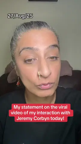 I am still processing what happened today with my interaction with Jeremy corbyn when I asked him a very important question.  I will come back in more detail when I have processed his and reached out to Jeremy’s team but now all I will say is that everything I do is for Palestine and all repressed people. I will never accept any less for them then I would want for myself. #statement #viral #jeremycorbyn #videoviral #question #politics 