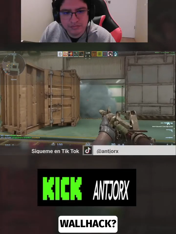 wallhack? un momento donde me escribieron del otro equipo para acusarme que estaba con wall #cs2 #cs2moments #kick