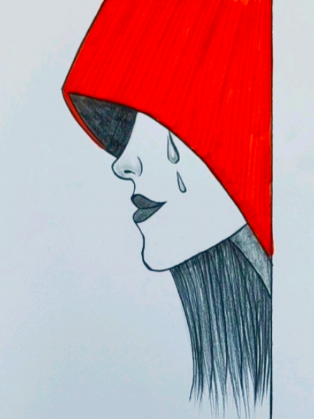 Sad Girl Drawing #stepbystep #dailydrawing #drawingwithpencil #girldrawing #easydrawing 
