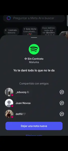 Música: Sin Contrato  #instagram #indirectas #notas #fyp #maluma 