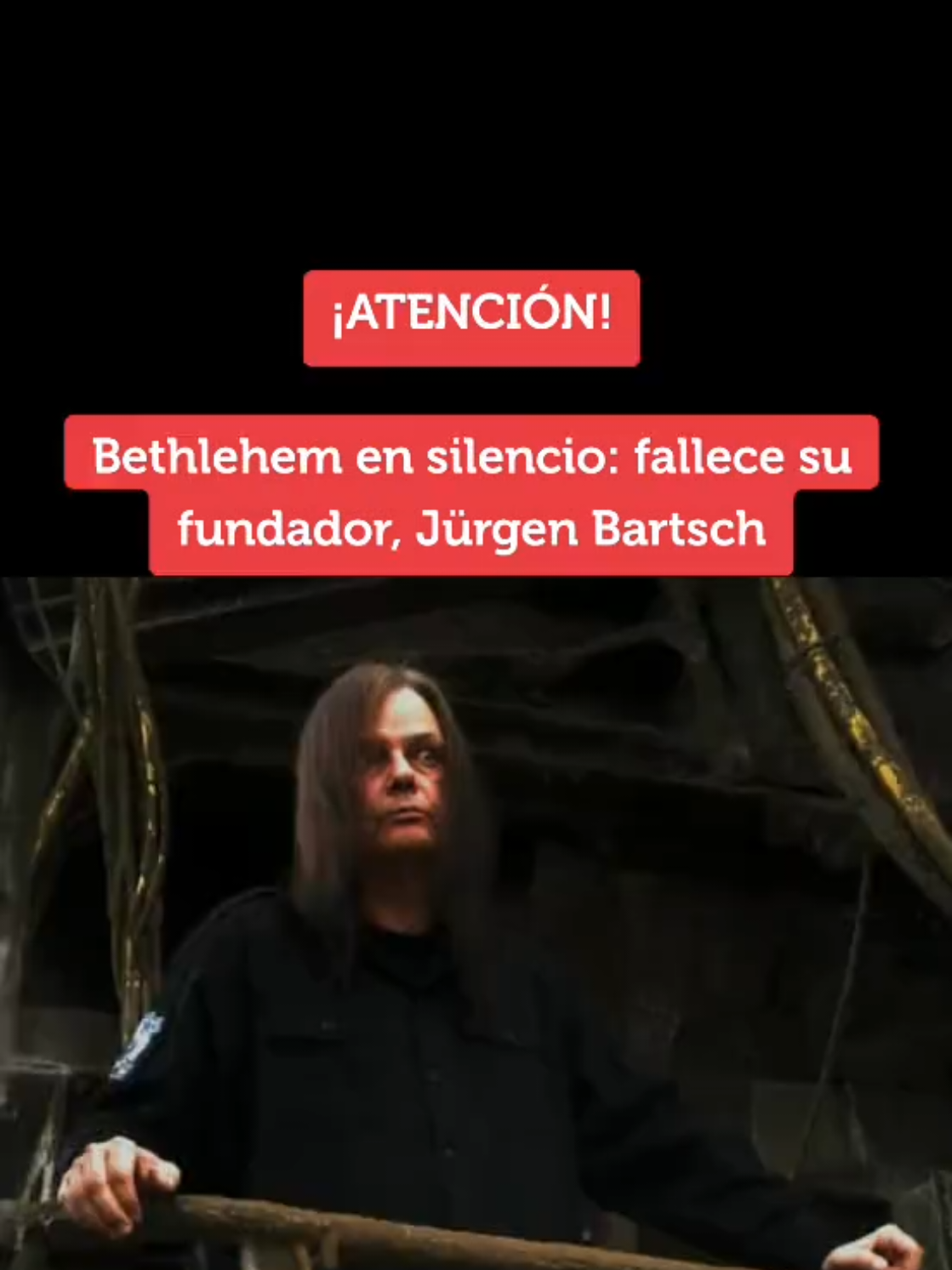 🖤 El metal extremo se viste de luto   Hoy, la oscuridad que Jürgen Bartsch convirtió en música se vuelve silencio.    Desde los años noventa, Bartsch fue el alma detrás de Bethlehem, banda pionera del black/doom depresivo, con una trayectoria que marcó profundamente la escena underground europea.   🎸 Su visión artística, cruda y sin concesiones, transformó el dolor en sonido, y el suicidio, la locura y la muerte en poesía distorsionada.   Aunque no hay un comunicado oficial, figuras cercanas como Onielar han confirmado que Jürgen falleció hoy, tras una larga enfermedad.   Su partida deja un vacío en el metal más introspectivo y extremo, pero su legado sigue latiendo en cada riff de Dictius Te Necare, S.U.i.Z.i.D. y Mein Weg. Rest in Power, Jürgen.   Tu música nunca fue para todos… fue para los que ya habían caído. #Bethlehem #JürgenBartsch #BlackDoom #DepressiveMetal #HeadbangChronicles 