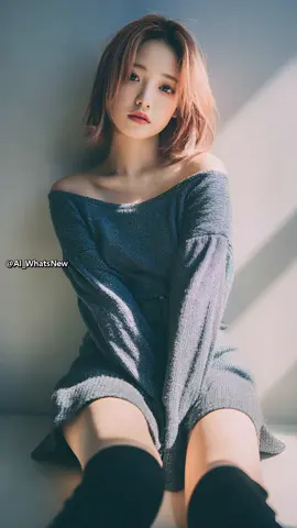핑크빛 🌸 오프숄더 니트룩으로 빛나는 순간. Glowing in off-shoulder knit fashion. #오프숄더 #데일리룩 #핑크머리 #패션 #OOTD #Fashionista #PinkHair #コーデ #可愛い #PhongCách #Chic #Moda #Tendência