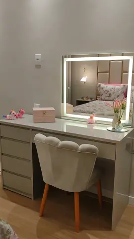 A penteadeira mais hypada da Shopee e do TikTok #penteadeira #penteadeiracamarim #escrivaninha #casa #decoracao