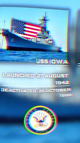 Telat sehari 🗿|USS Iowa (BB-61)| USS Iowa (BB-61) adalah kapal utama dari enam kapal di kelasnya dan dibuat Angkatan Laut Amerika Serikat dari tahun 1939 hingga 1940. Kapal ini digunakan pertama kali pasca Perang Dunia II. USS Iowa adalah nama negara bagian ke-29 Amerika Serikat dan kapal perang kelas terakhir di dunia. Selama masa pengabdiannya di Perang Dunia II, Korea, dan Perang Dingin, ia memperoleh sebelas bintang pertempuran. Dia merupakan kapal tempur paling besar di kelas Iowa pada jajaran Angkatan Laut Amerika Serikat, dari enam buah yang direncanakan hanya BB-61 Iowa, BB-62 New Jersey, BB-63 Missouri dan BB-64 Wisconsin yang dirampungkan. Iowa adalah yang terbesar, disusul USS New Jersey, USS Missouri dan USS Wisconsin yang aktif di armada laut Amerika.  #usnavy #battleship #ussiowa #iowaclassbattleship #ww2 