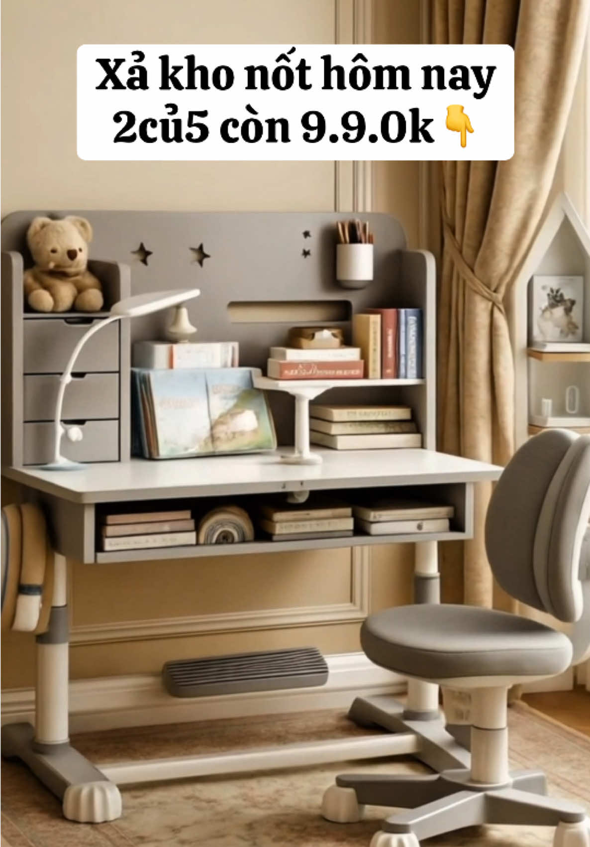 Xả kho bộ bàn học cho bé#banhoc #banhocchongguchongcan #giadungtienich #đounghoctap #xuhuong 