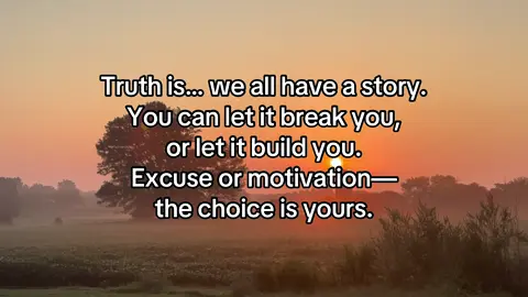 WELLNESS JOURNEY ✨ MINDSET Truth is… we all have a story. You can let it be your excuse, or let it be your motivation. Your pain can be the very thing that pushes you to grow stronger 💪✨ #MotivationDaily #WellnessJourney #MindsetShift #fyp 