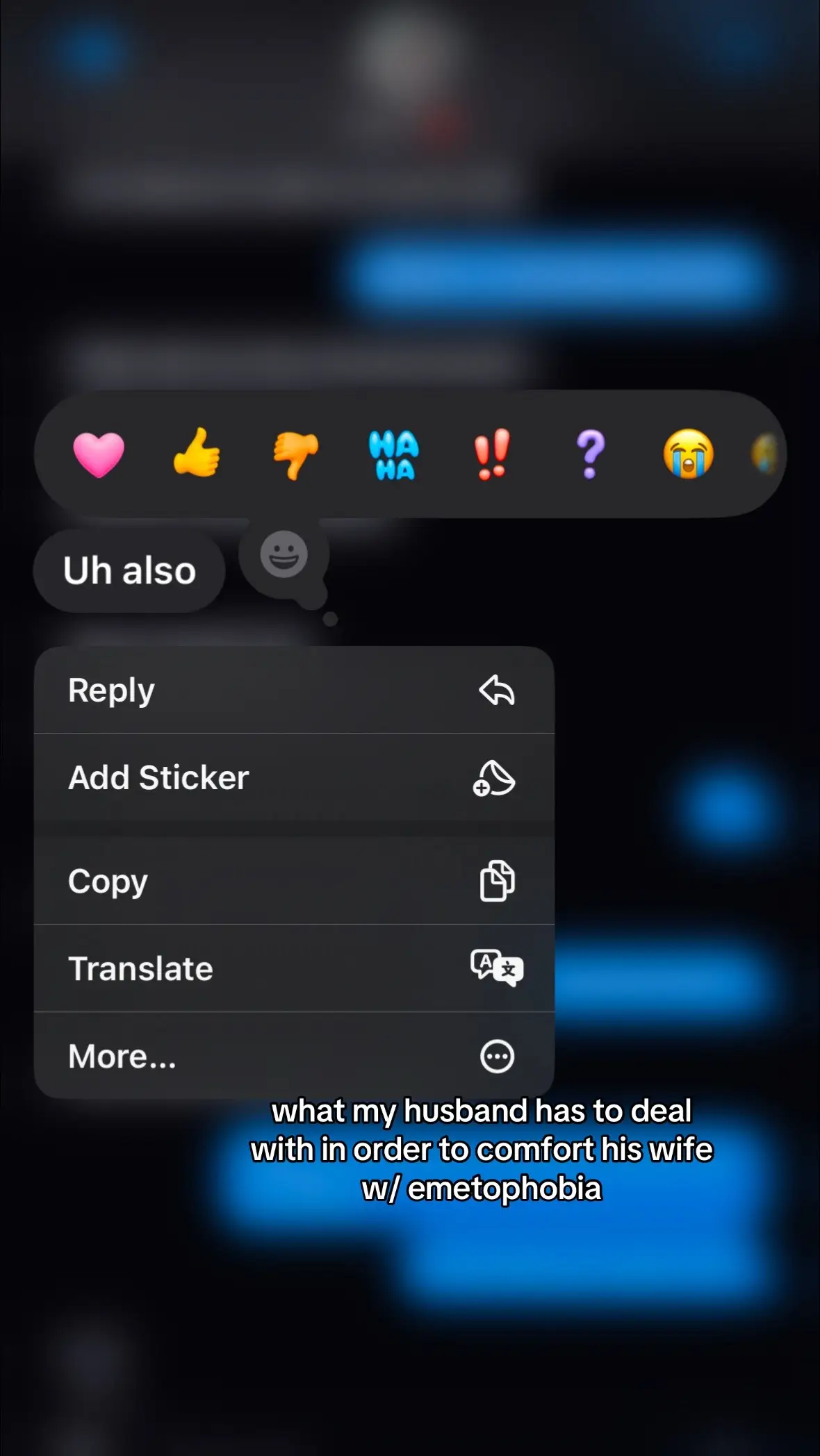 people with severe emetophobia can surely relate #emetophobia #relatable #tiktok #texts #phobia 