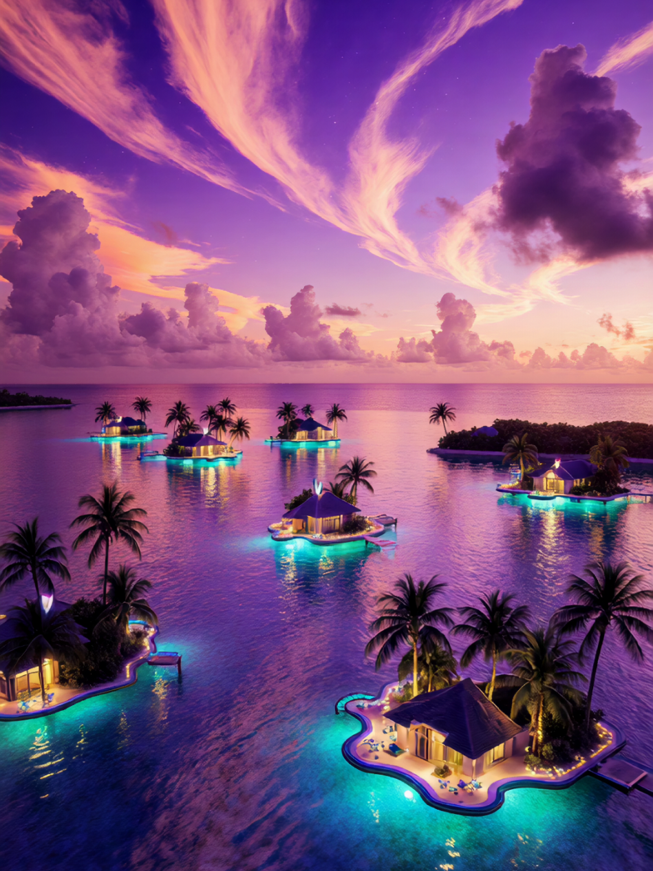 Bora Bora 3 #ocean #sunset #maldives #borabora #videoai 