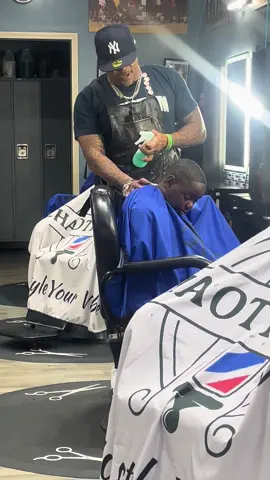 Kids always want to sleep through their haircut but that alcohol spray always wakes them back up