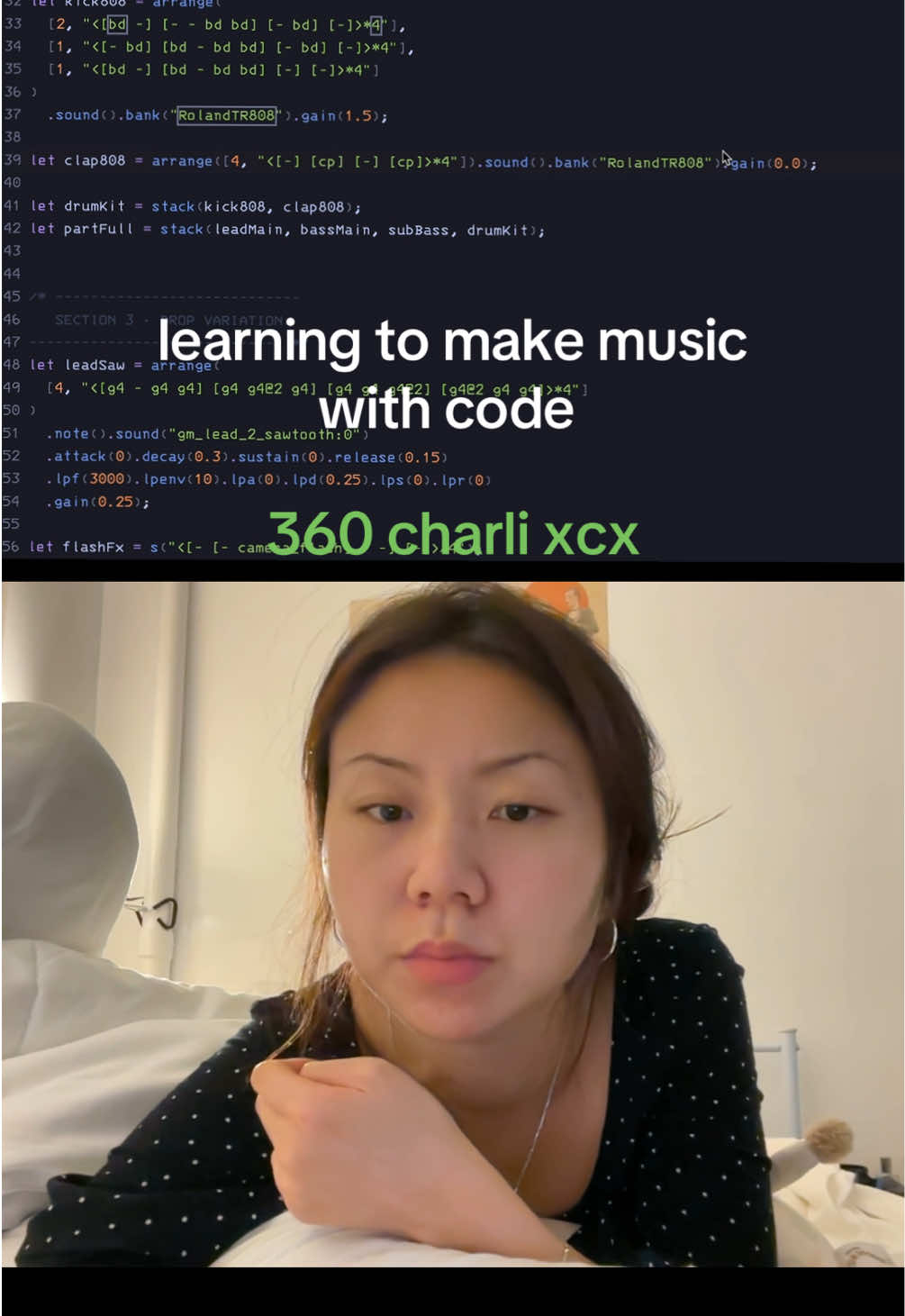 strudel is giving me a migraine but at least i’m learning more about drums. it’s probably more efficient to use a drum machine tho #brat #charlixcx @Charli XCX @A. G. Cook 
